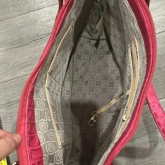 Marc Fisher Pink Faux Vegan Croc Leather Tote Bag-NWOT - Picture 7 of 8